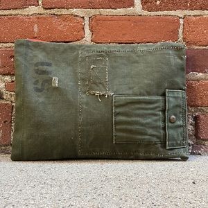 Recycled Vintage Military Duffle Clutch Bag